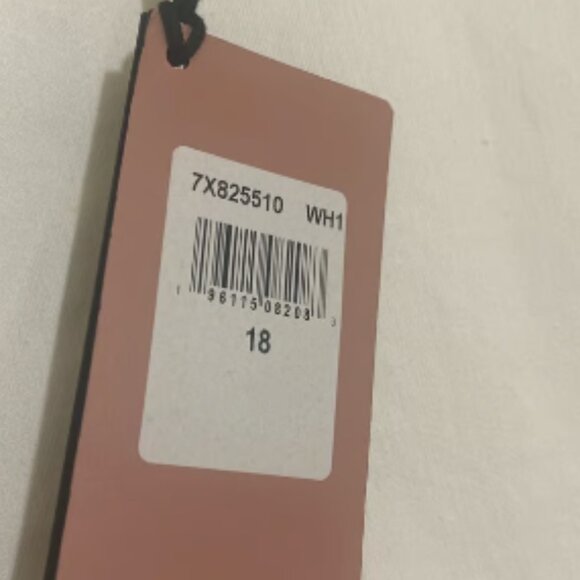 JEN7 by 7 for All Mankind Cropped Wide Leg Distressed Hem White Jeans Size 18 - Picture 9 of 10